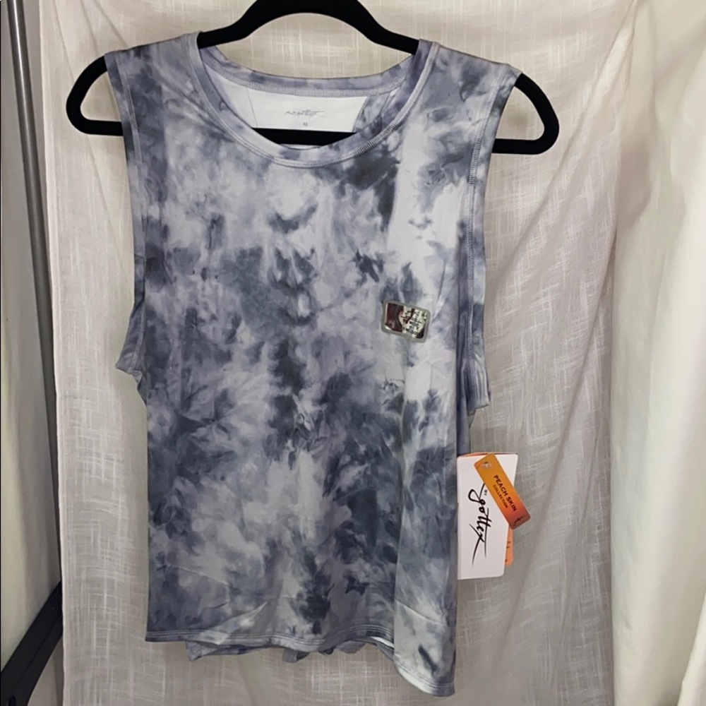 X By Gottex Pastel Tie Dye Tie Back Tee